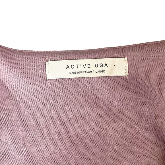 Active USA Floral Wrap Maxi Dress Purple Large - Picture 8 of 12